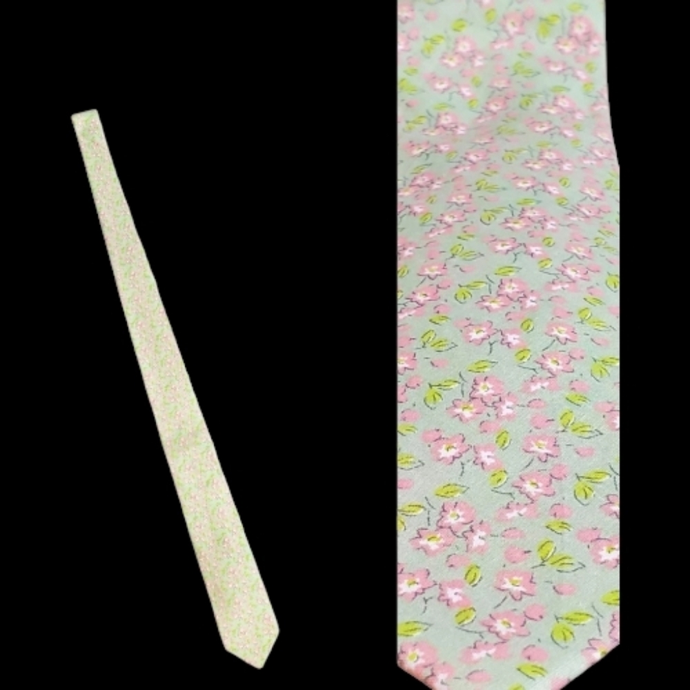 Mint Floral Necktie